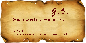 Gyorgyevics Veronika névjegykártya